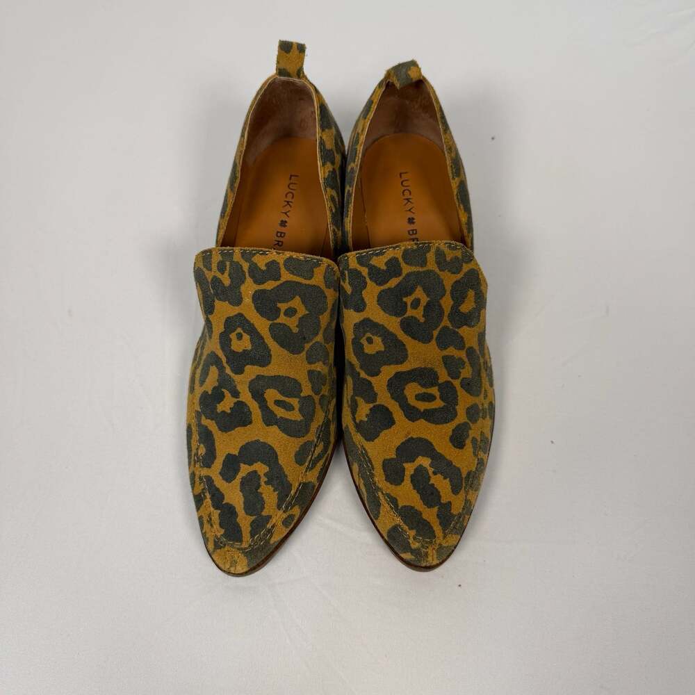 Lucky Brand Gidney Leopard Print d'Orsay Pointed Toe Loafers Size 6.5 - Picture 2 of 6